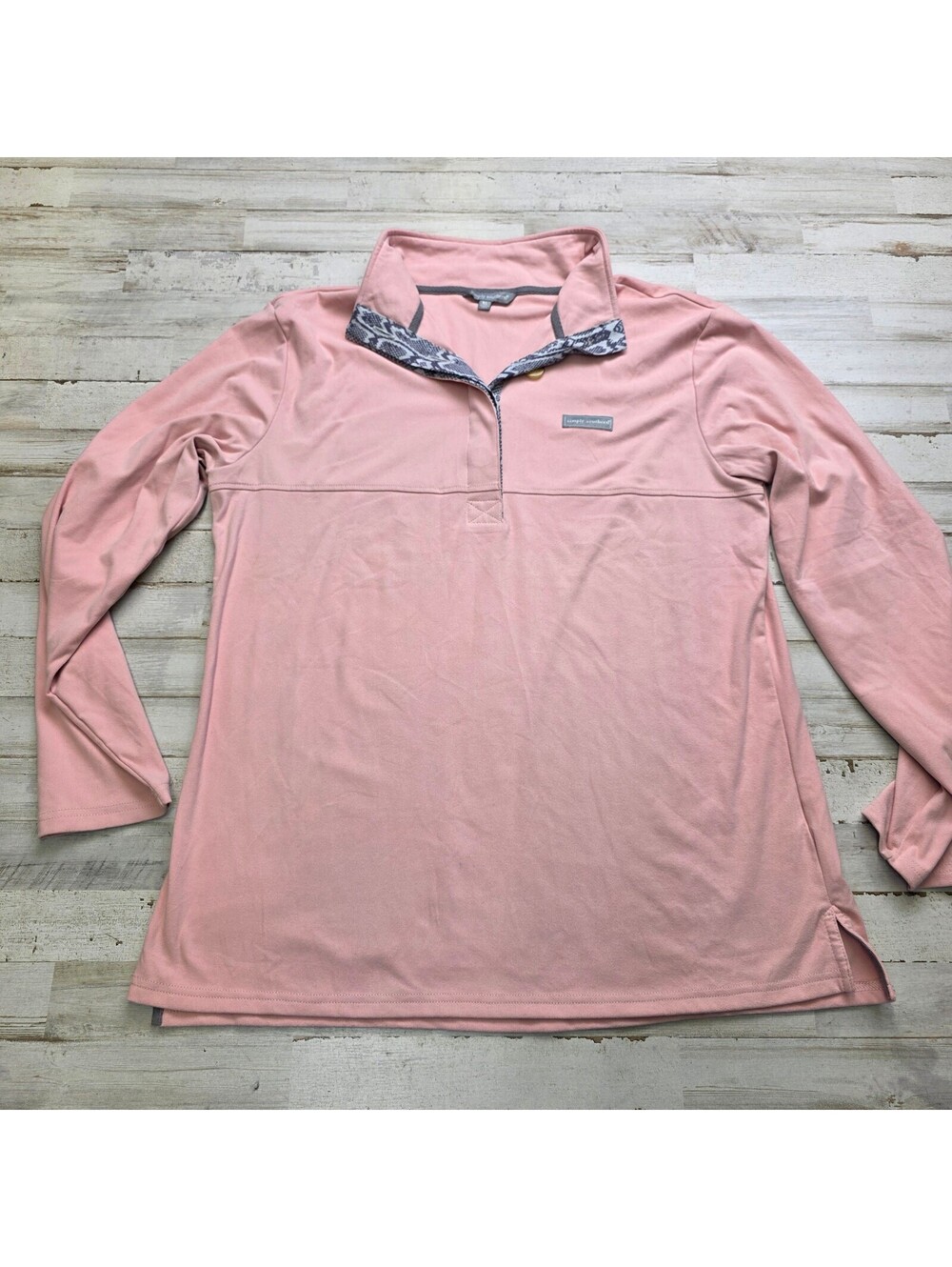 Simply Southern Women's Pink Pullover Sweatshirt w Snake Print Elbow Patches XL